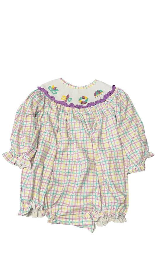 Smocked Mardi Gras bubble