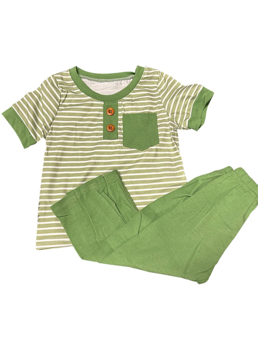 Green Striped Set